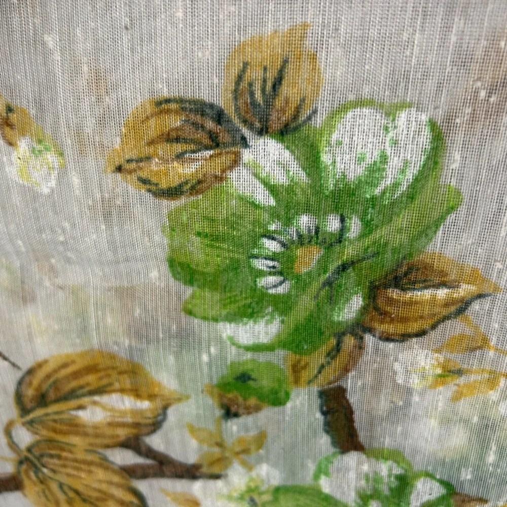 Pair vintage early 70’s floral curtains